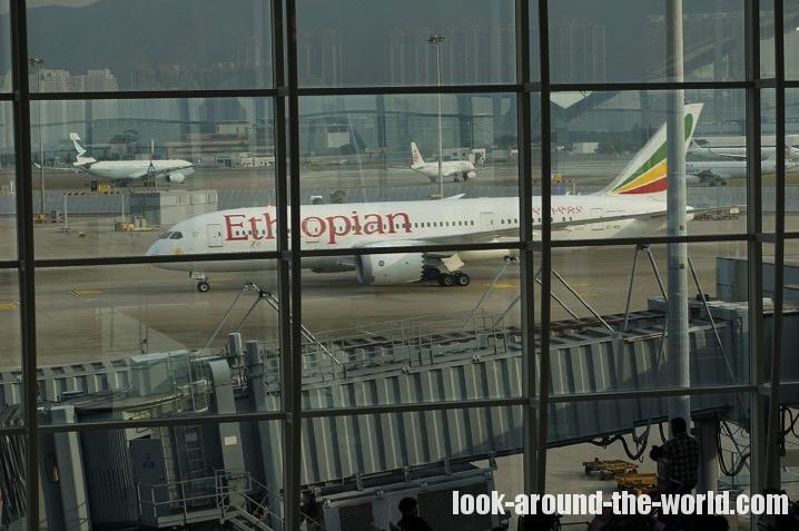 エチオピア航空B787ｰ8エコノミーET608香港〜仁川搭乗